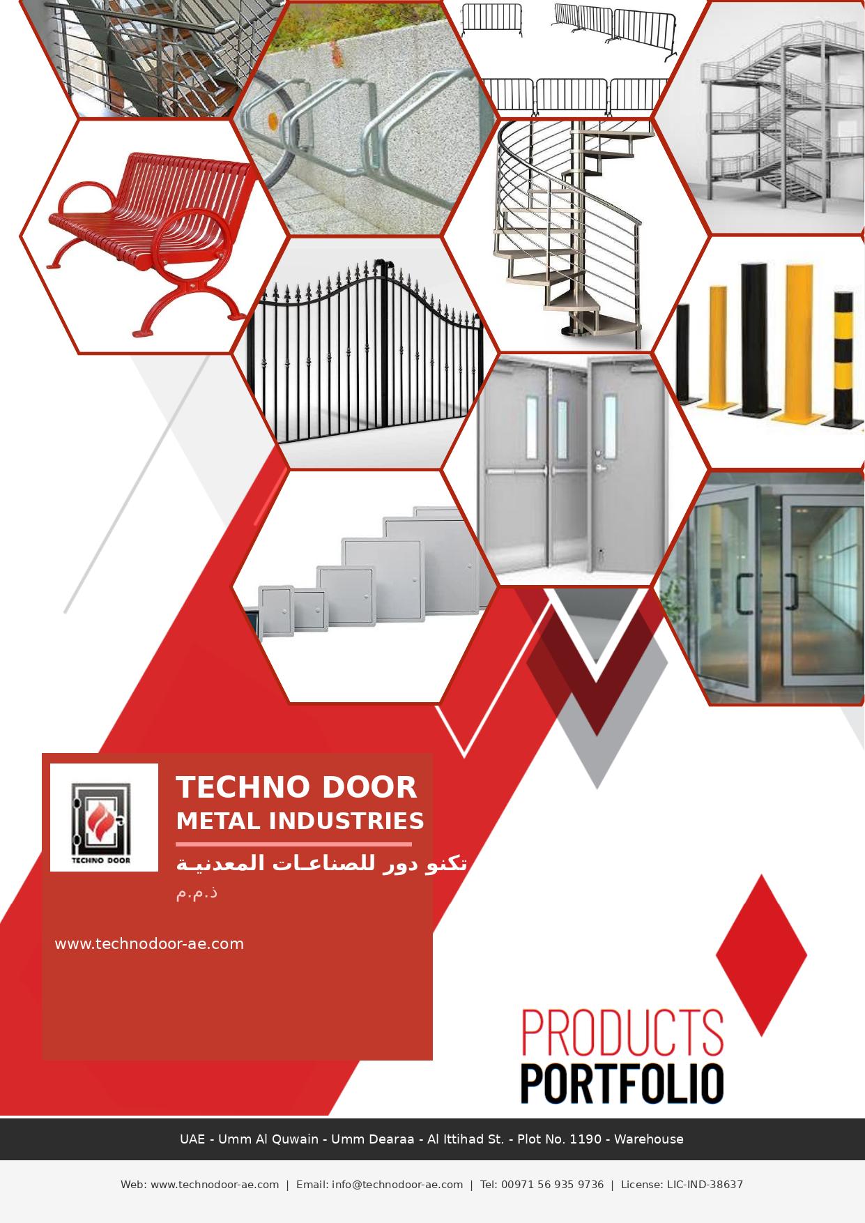 Techno Door Metal Industries UAE — products portfolio
