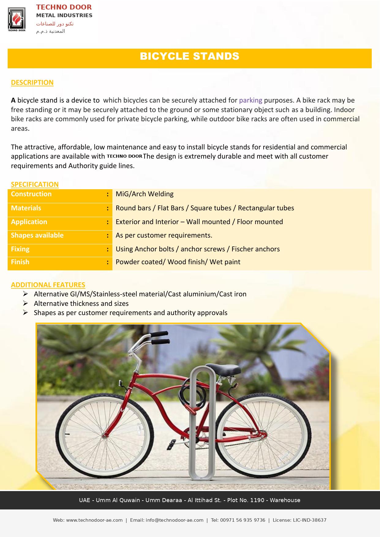 Bicycle stands UAE