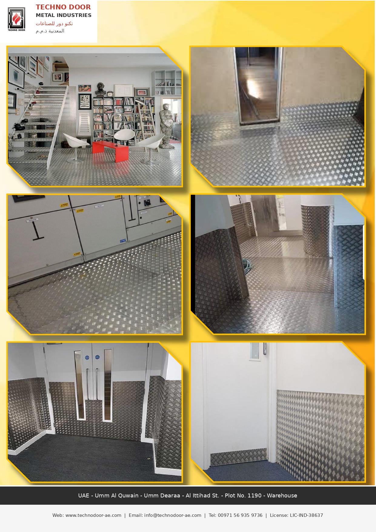 Chequered plate installations