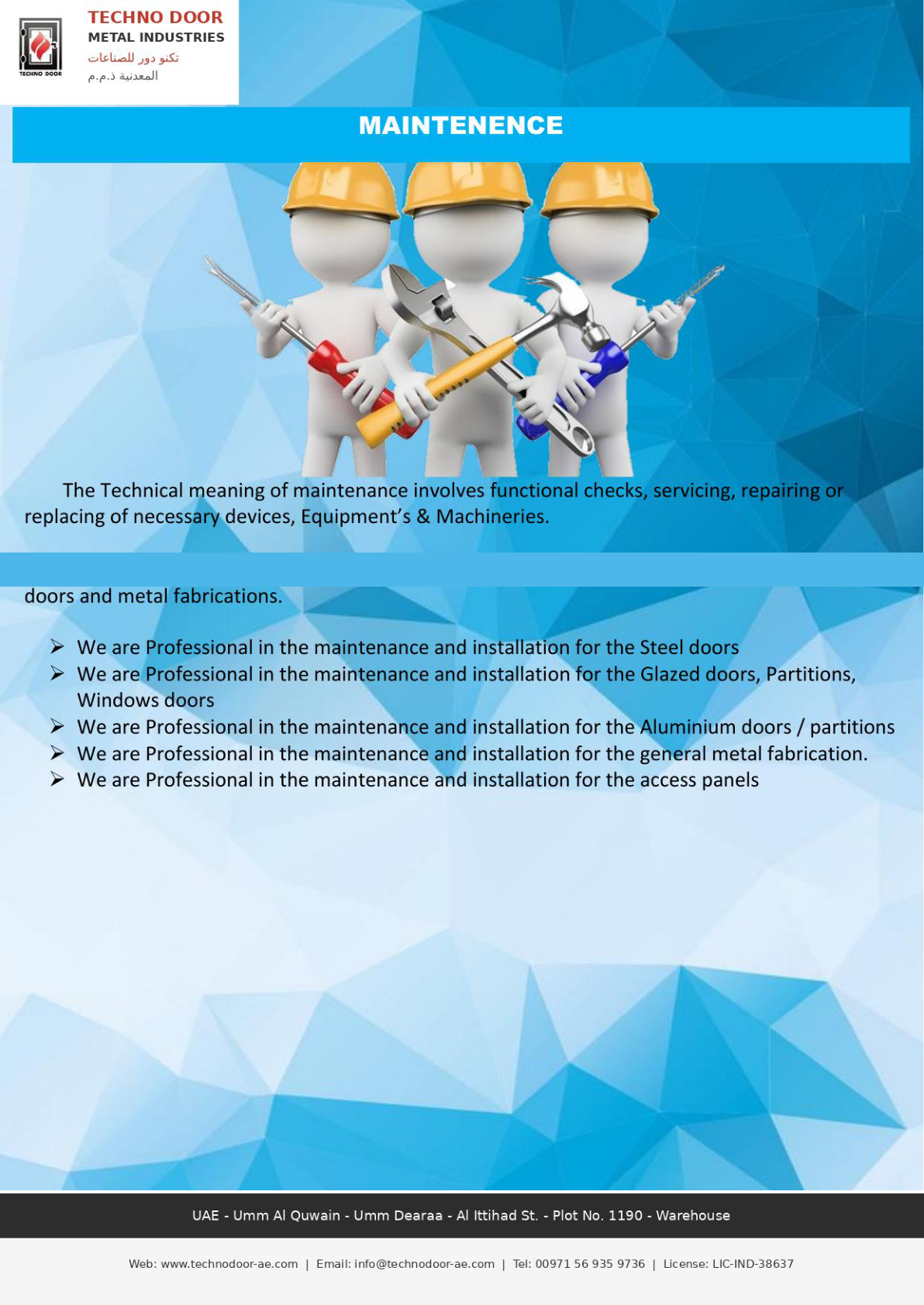 Service page
