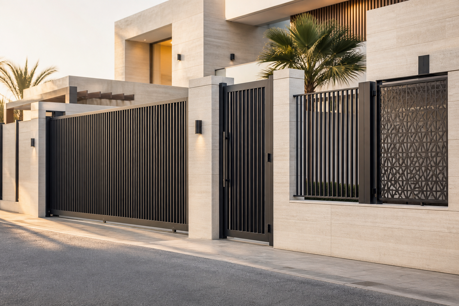 بوابات وأسوار وشاشات معدنية في الإمارات — Techno Door Metal Industries